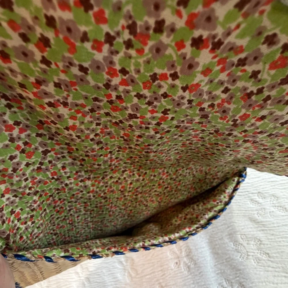 Vintage Straw Clutch Purse Floral woven handmade 11” - Picture 5 of 11